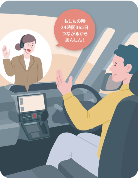 もしもの時24時間365日つながるからあんしん!