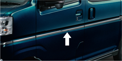 サイドアッパーガーニッシュ(メッキ調)