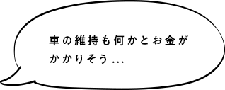 車の維持も何かとお金がかかりそう...