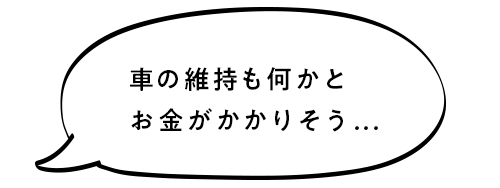 車の維持も何かとお金がかかりそう...