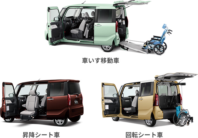 車いす移動車 昇降シート車 回転シート車