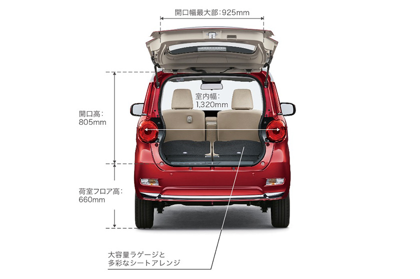 公式 キャスト スタイルの車内空間と荷室 ダイハツ