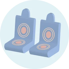 イラスト：シートヒーターが搭載された車のシート