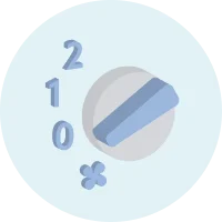 イラスト：エアコン調節のつまみ