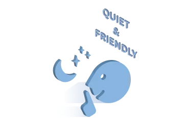 イラスト：静かで親切な静粛性のイメージ