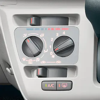 マニュアルエアコン（ダイヤル式）