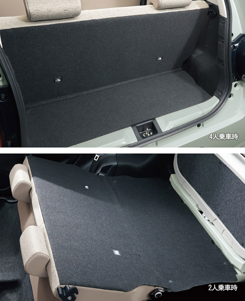 公式 ミラ トコットの車内空間と荷室 ダイハツ