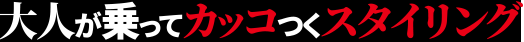 大人が乗ってカッコつくスタイリング