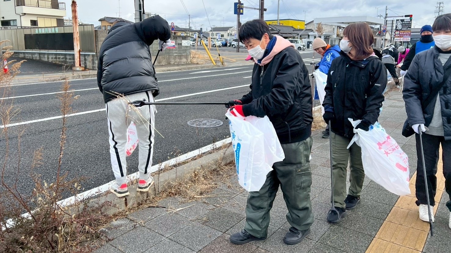 清掃している様子