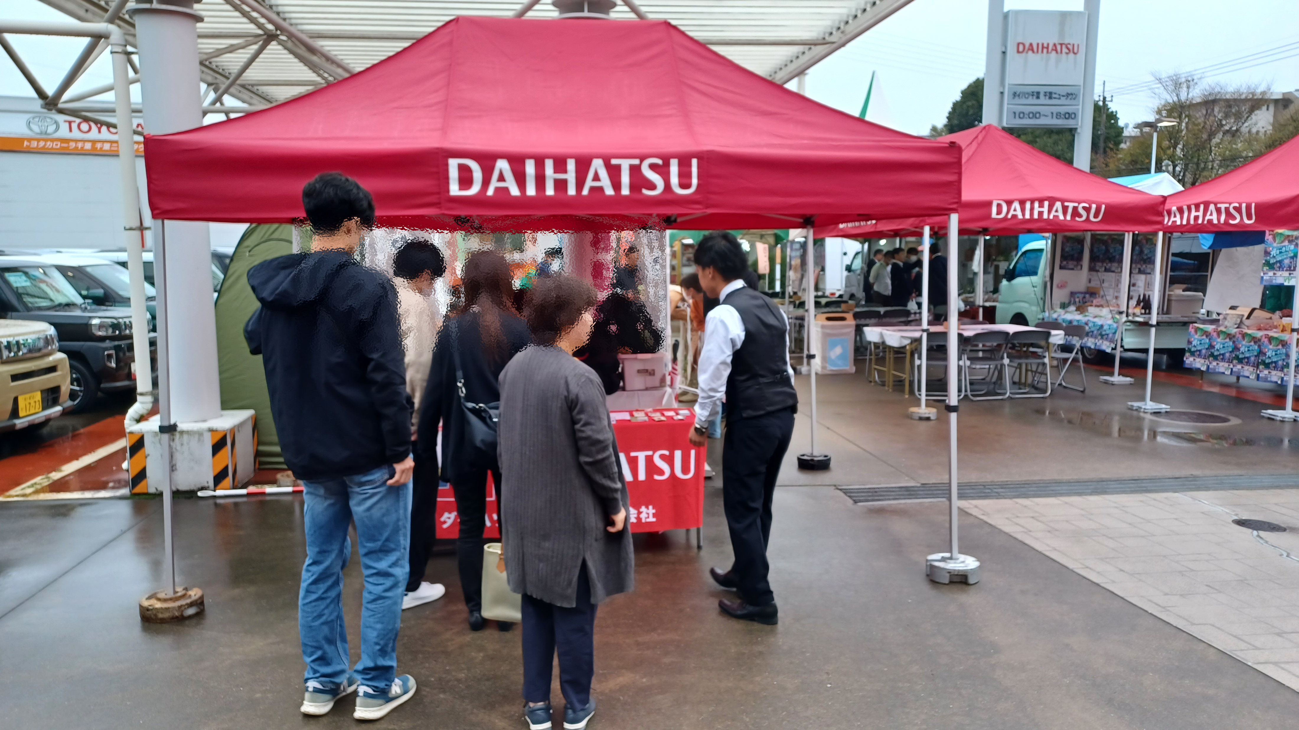 受付ではダイピーのシールをプレゼント