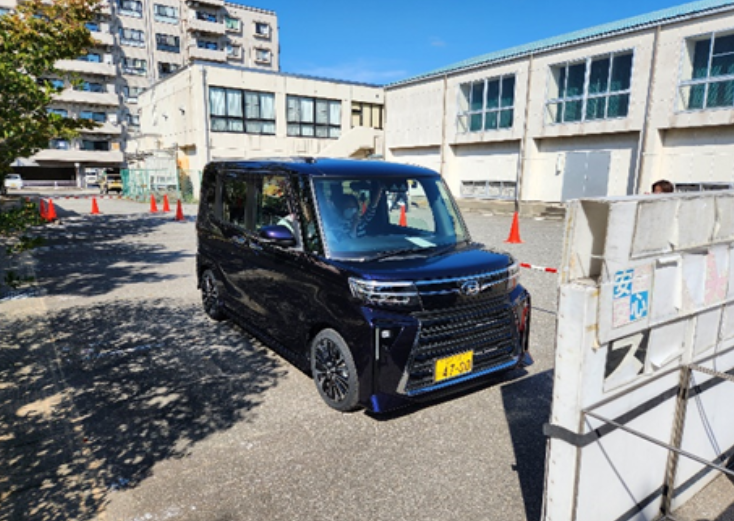 ！緊急ブレーキ体験中！