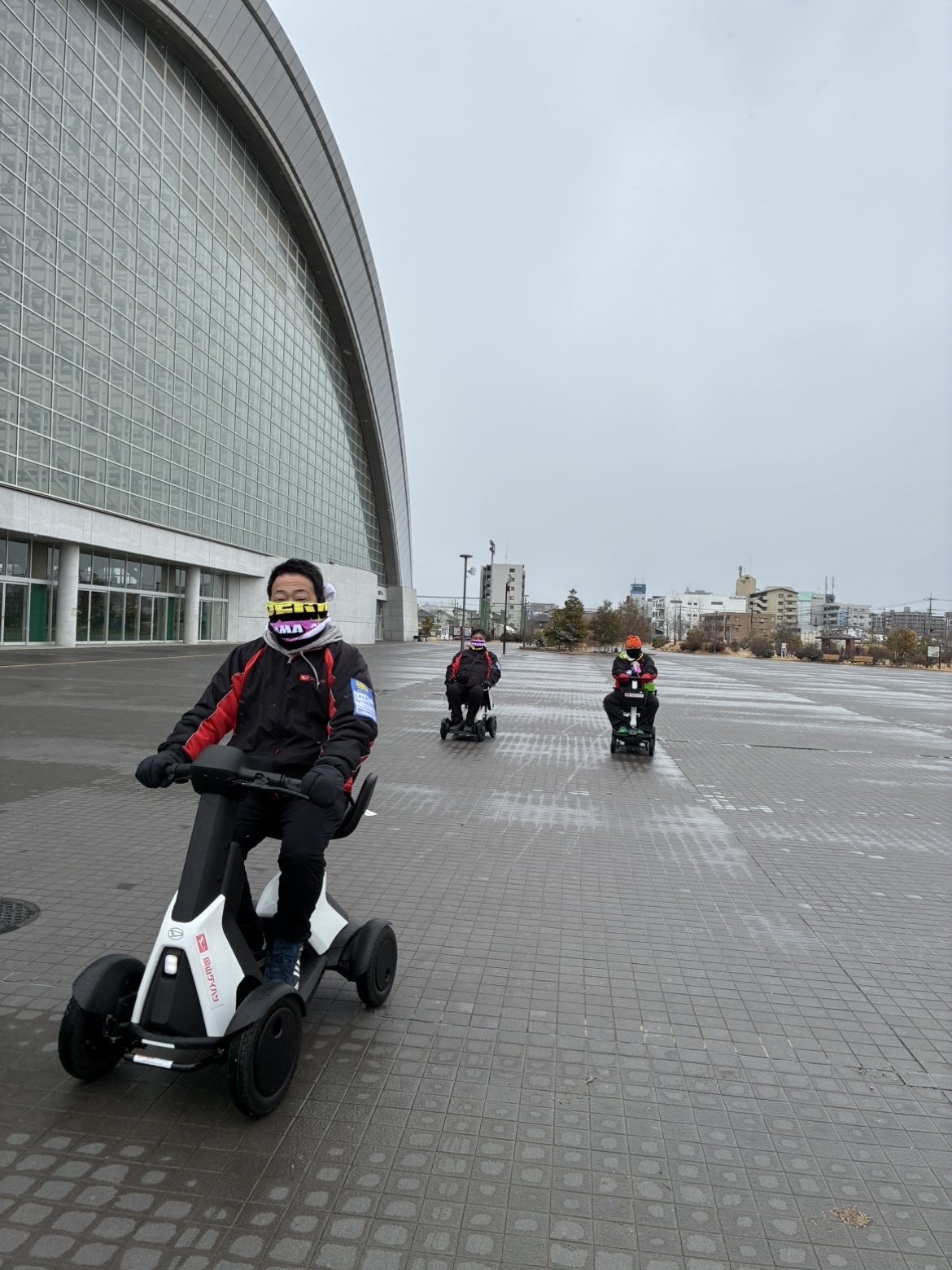 岡山ドーム横目に快調に走ります