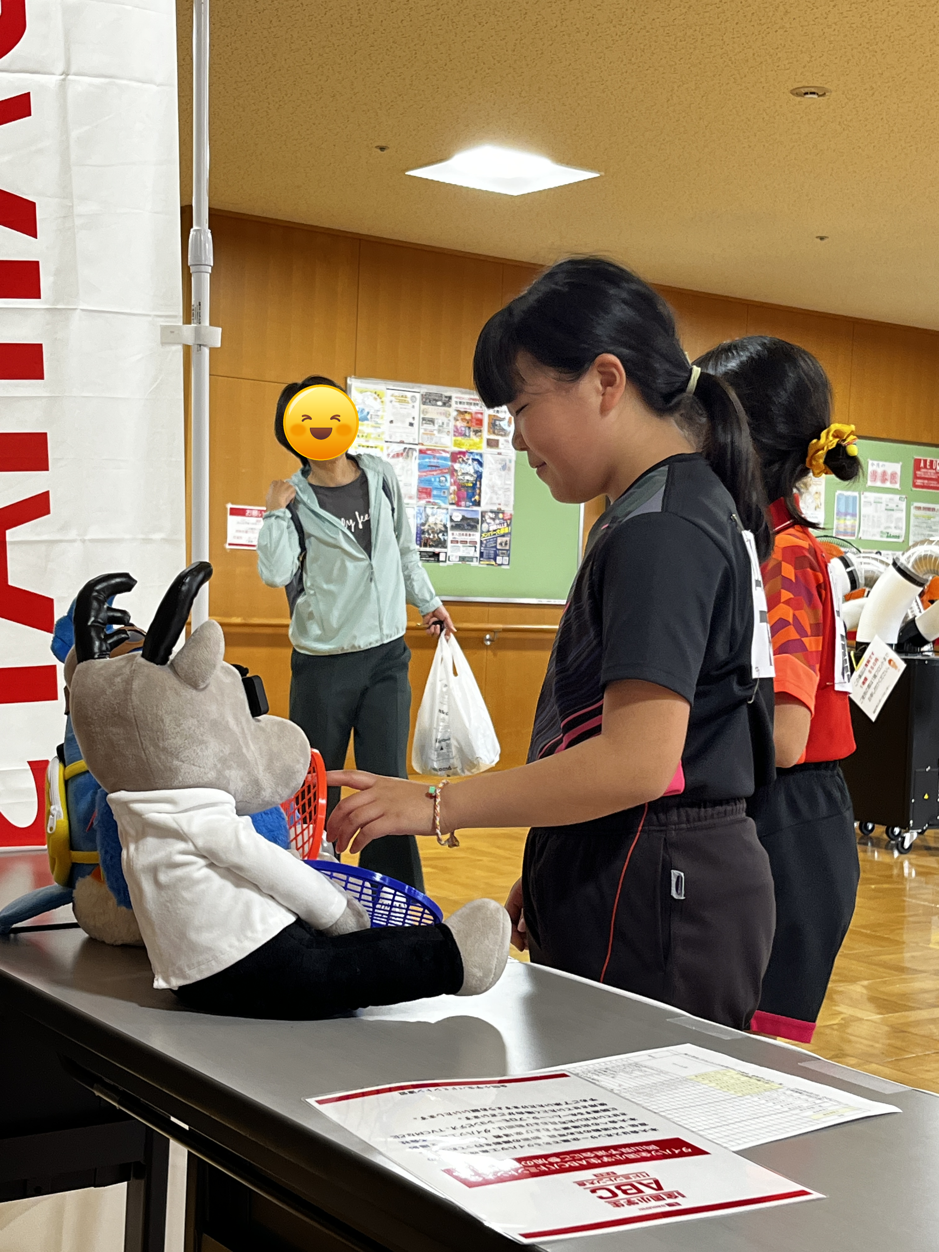 試合の合間にカクシカ君とタフトンで癒されてください