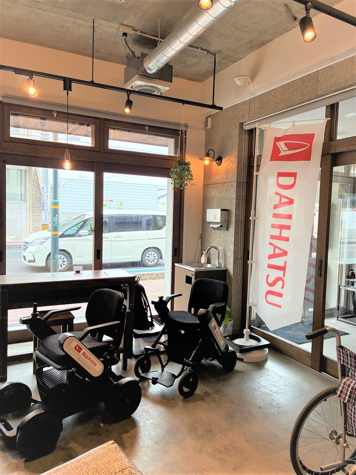 試乗コーナーの完成です