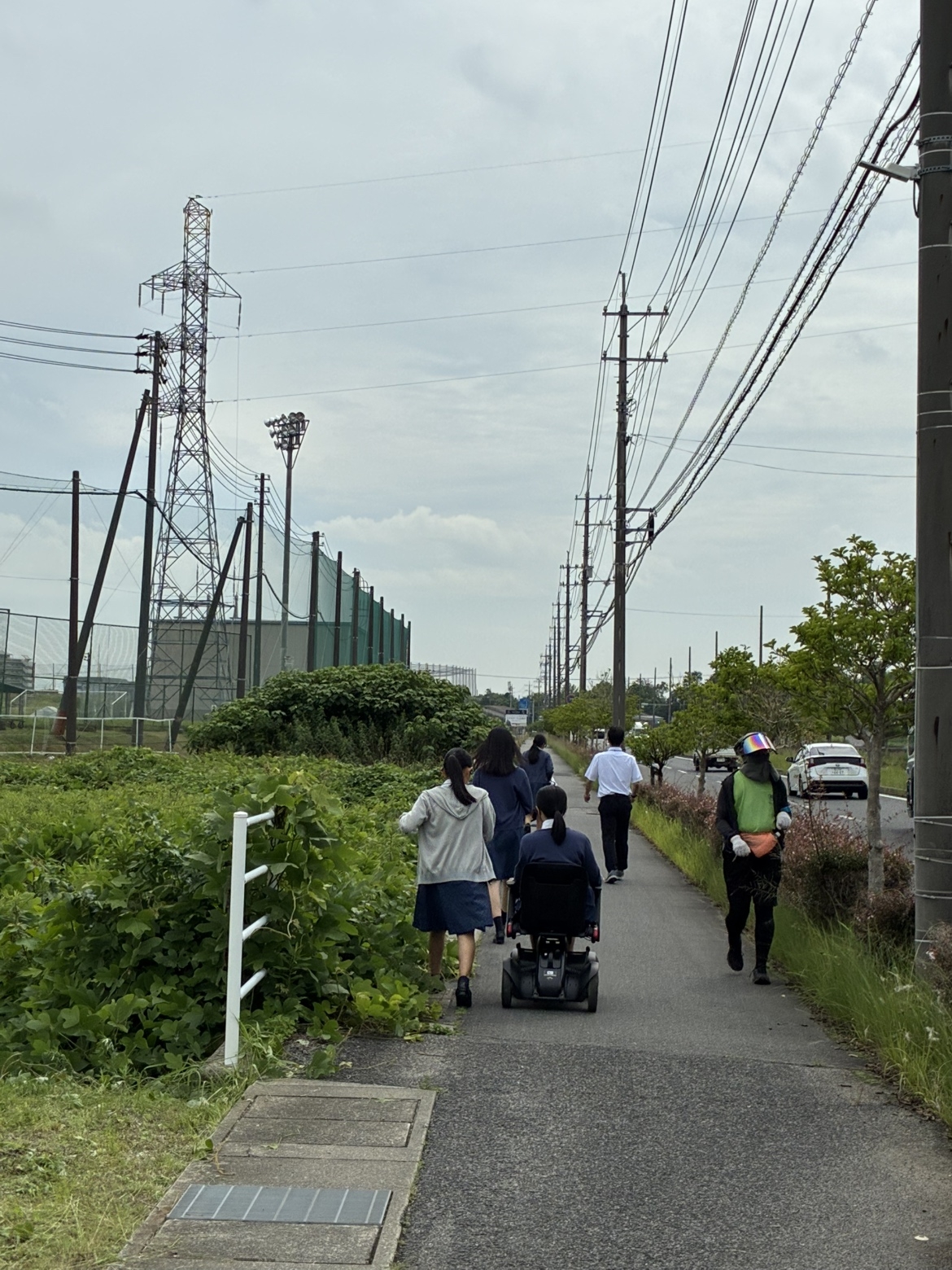 長い歩道にもチャレンジ