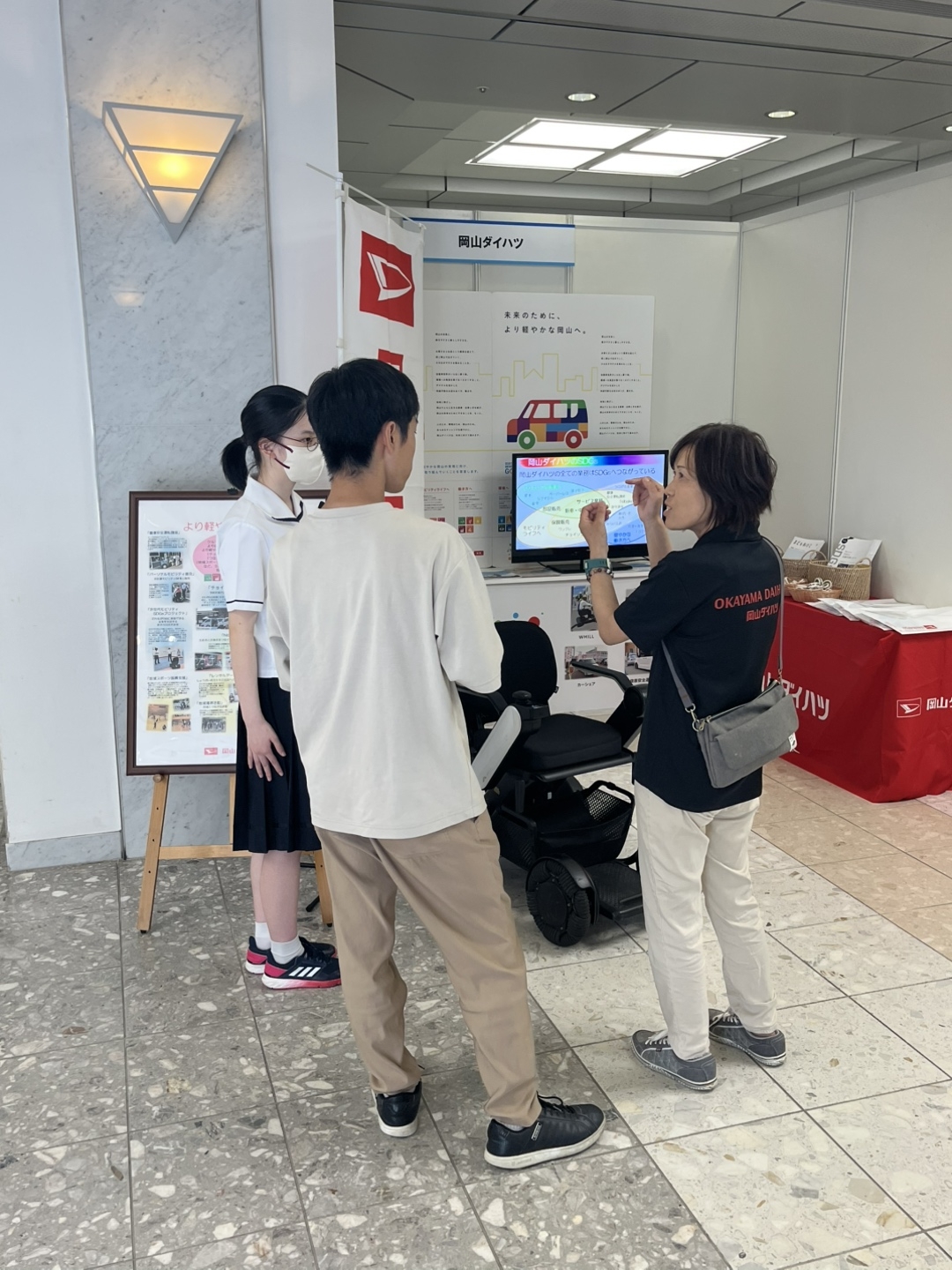 夢育の学生さん。つながる農業やカーシェア、チョイソコなどのご説明もしました。