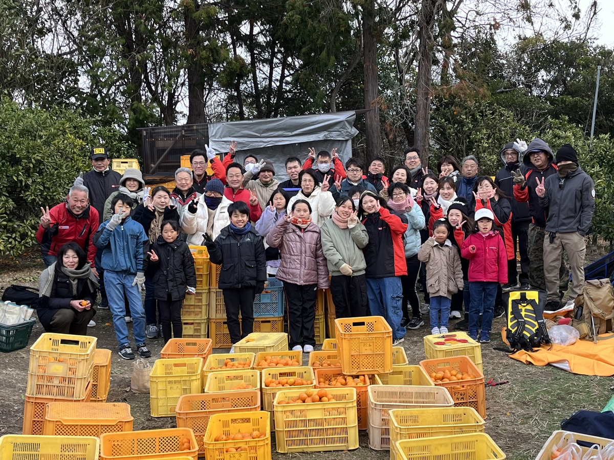 つながる農業：瀬戸内市裳掛地区ミカン収穫応援活動を行いました②