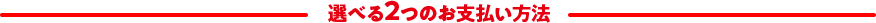 選べる2つのお支払い方法