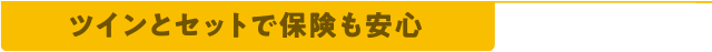 ツインとセットで保険も安心